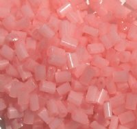 50g 5x4x2mm Milky Pink Tile Beads
